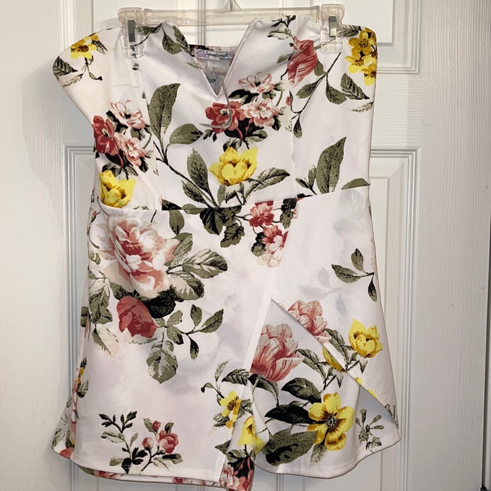 Strapless romper
